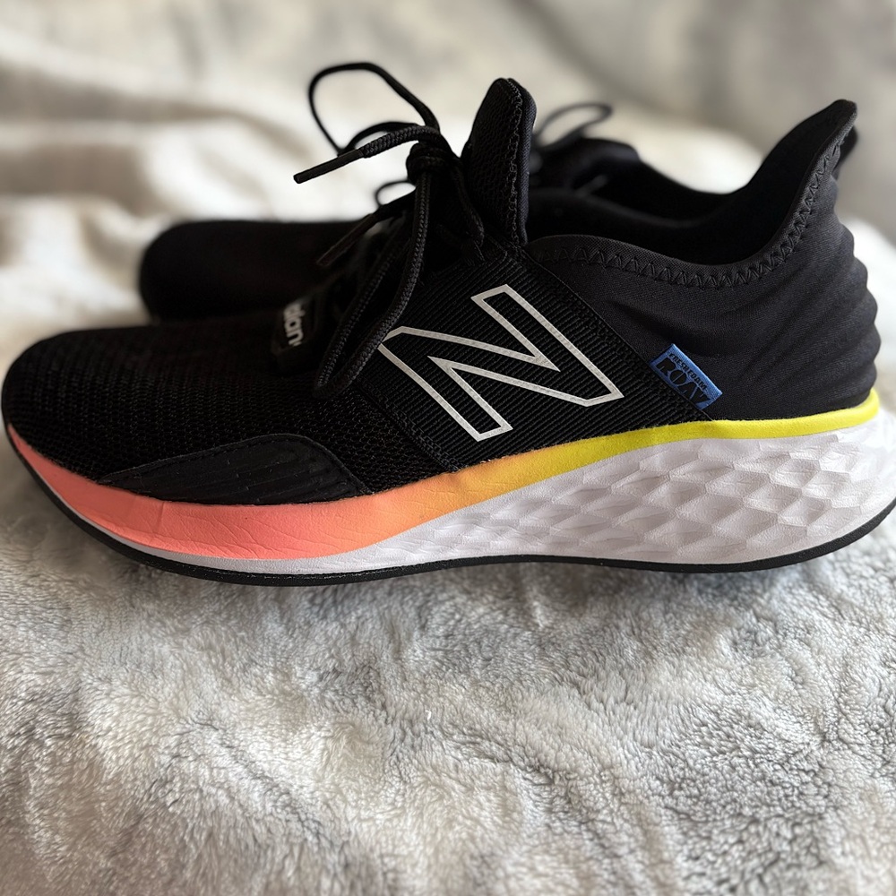 New Balance: Fresh Foam ROAV V1 Sneakers;Size: 8.5 Color-Black/Yellow/Grapefruit